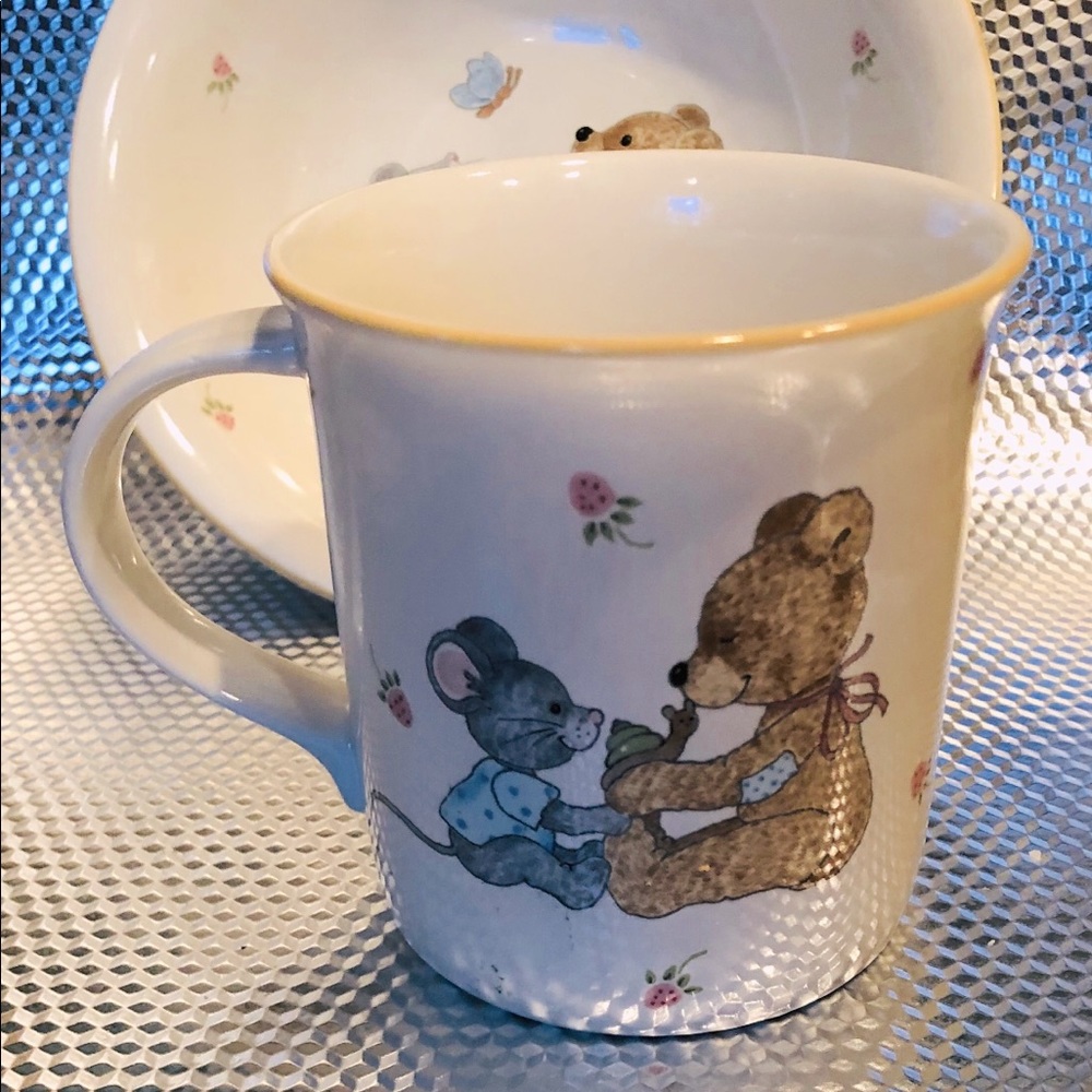 2pc. MIKASA Teddy mug and plate